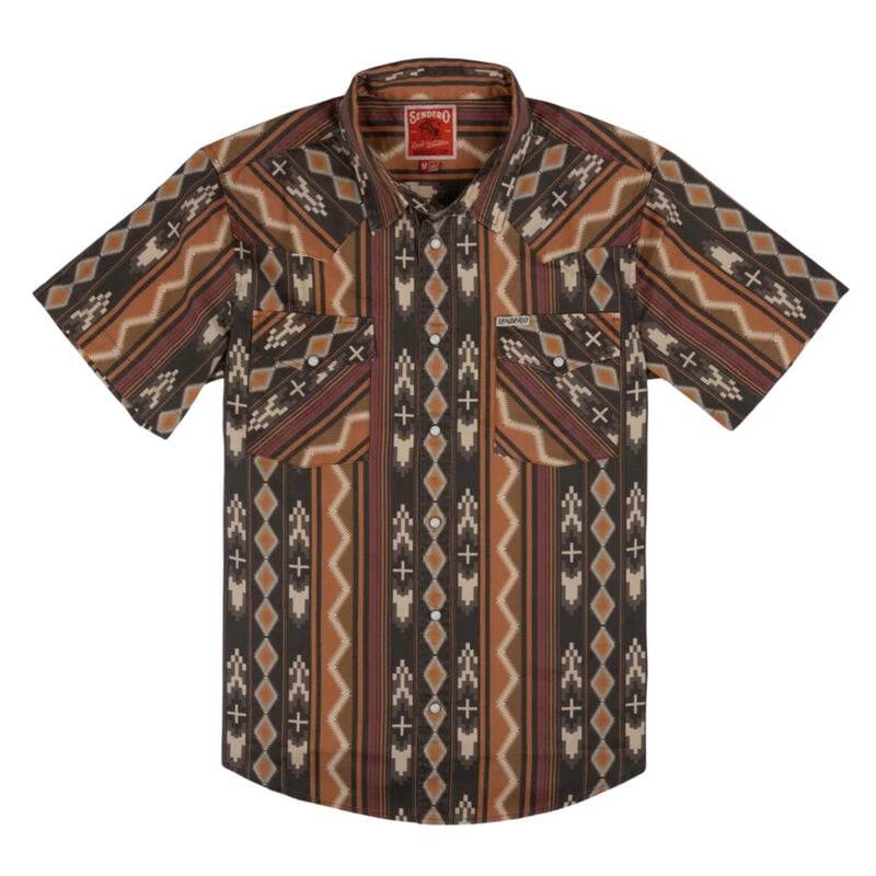 Sendero The Wyatt Pearl Snap Short Sleeve Serape Shirt Mens image number 0