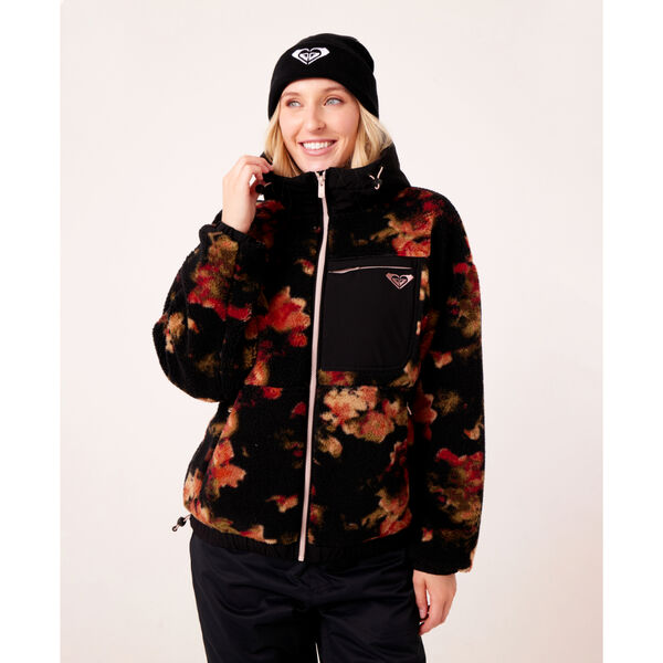 Roxy Everest Hooded Sherpa Jacket Womens