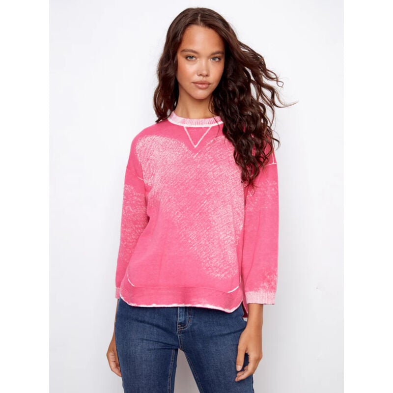 Charlie B Rounded Hem Cotton Sweater Womens image number 0