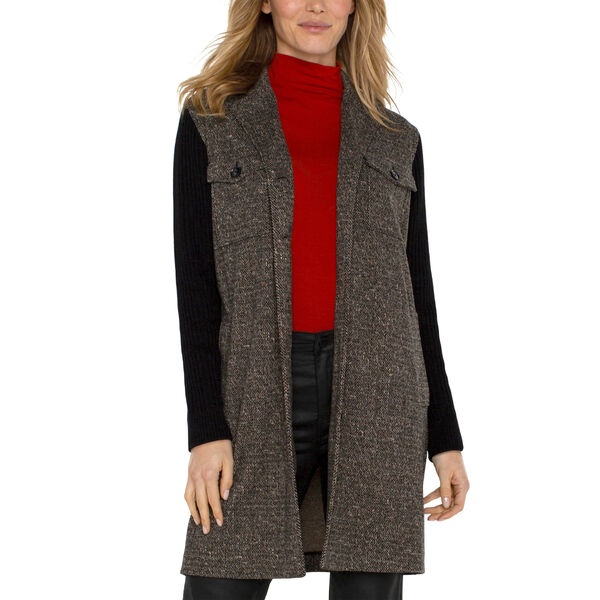 Liverpool Coatigan w/ Sweater Sleeves Womens