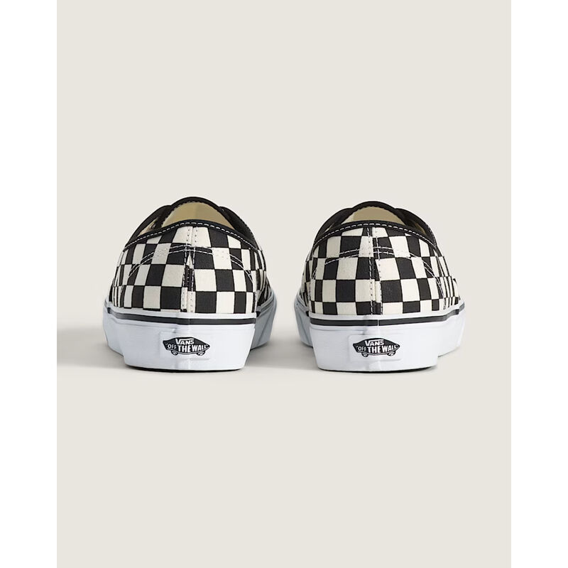 Vans Authentic Checkerboard Shoes Mens - Black/White image number 3