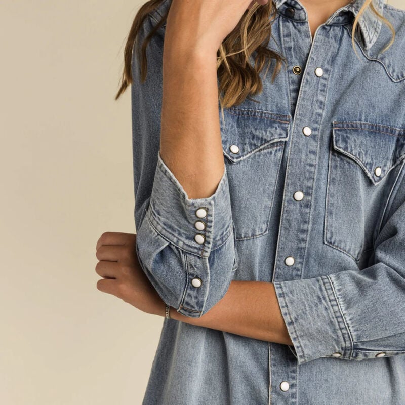 Sendero The Annie Pearl Snap Shirtdress Womens image number 2