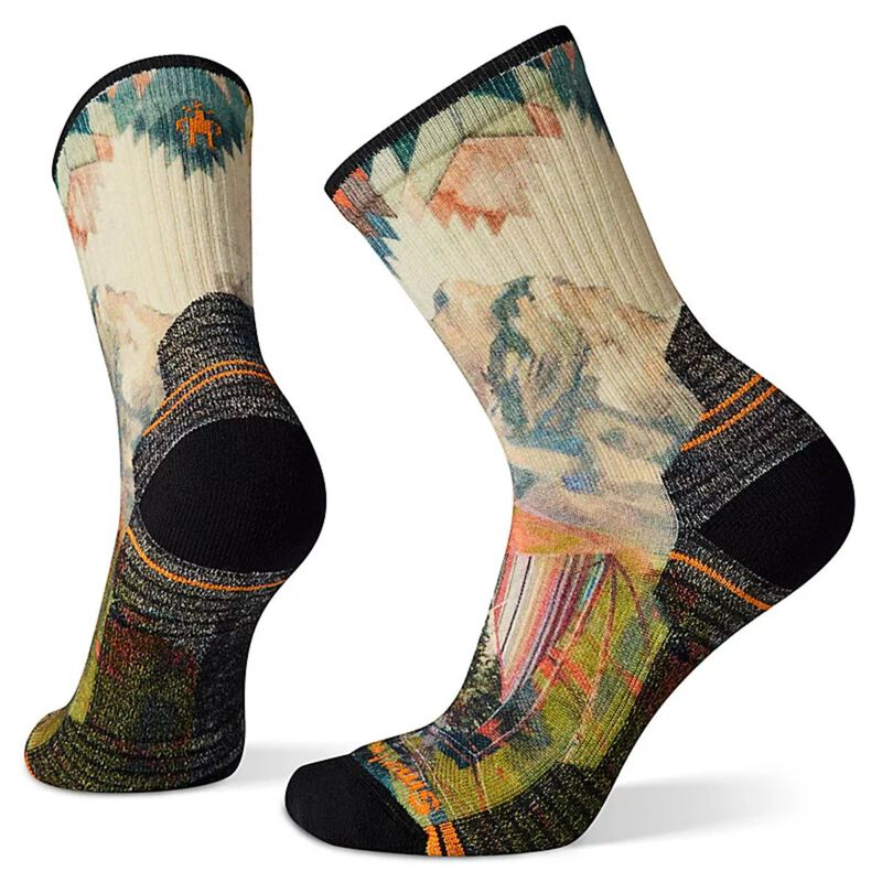 Smartwool Hike Light Cushion Mountain Print Crew Socks Womens image number 0