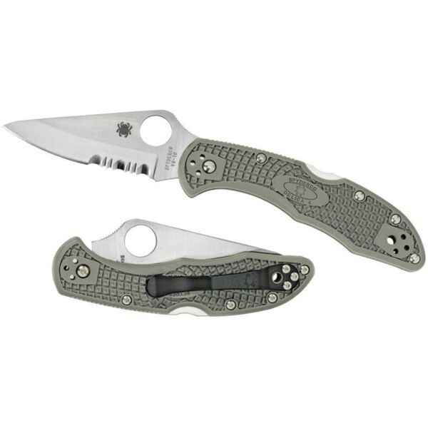 Spyderco Delica 4 + Combo Edge Pocket Knife