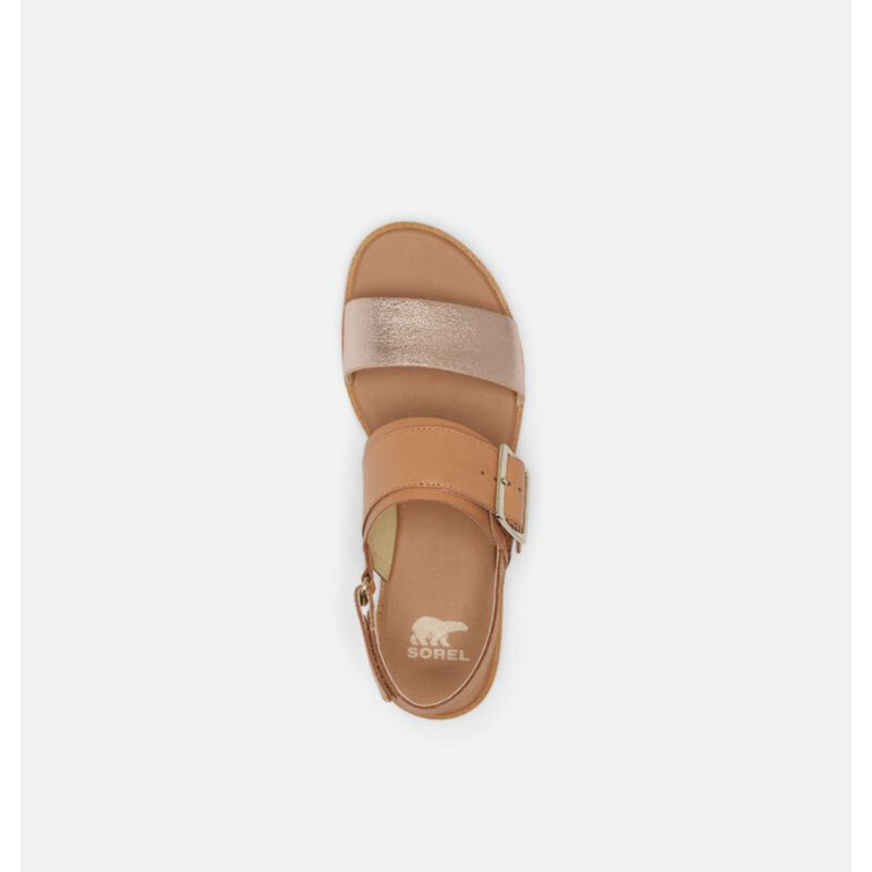 Sorel Ella III Slingback Flat Sandals Womens image number 4