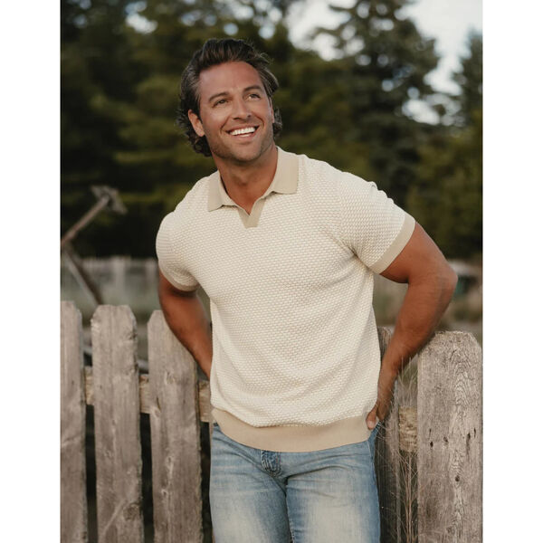 The Normal Brand Robles Knit Jacquard Polo Mens