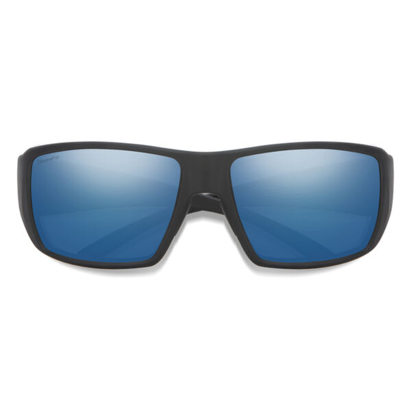 Smith Guides Choice Sunglasses Matte Black + ChromaPop Glass Polarized Blue Mirror Lens