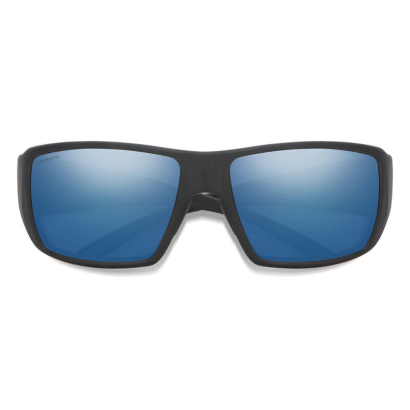 Smith Guides Choice Sunglasses Matte Black + ChromaPop Glass Polarized Blue Mirror Lens image number 1