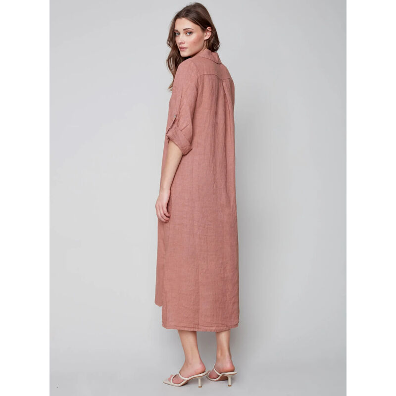 Charlie B Long Linen Duster Dress Womens image number 2