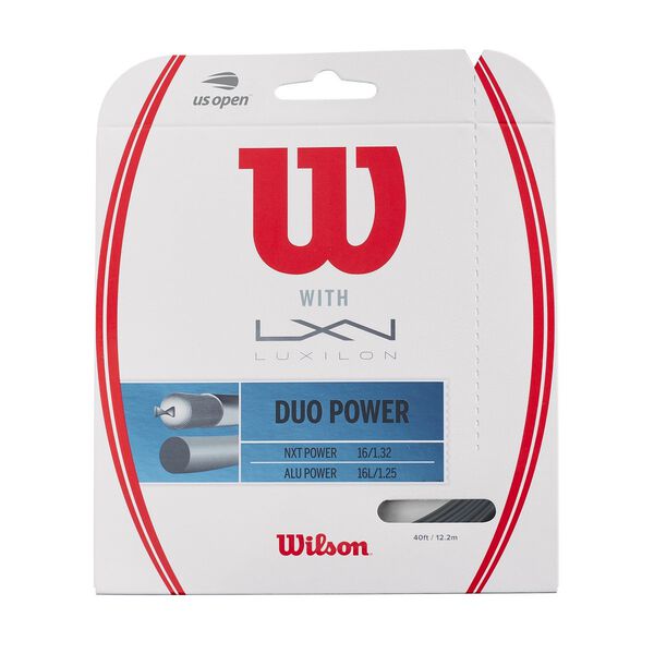 Wilson Duo Power Hybrid Tennis String ALU and NXT Power 16