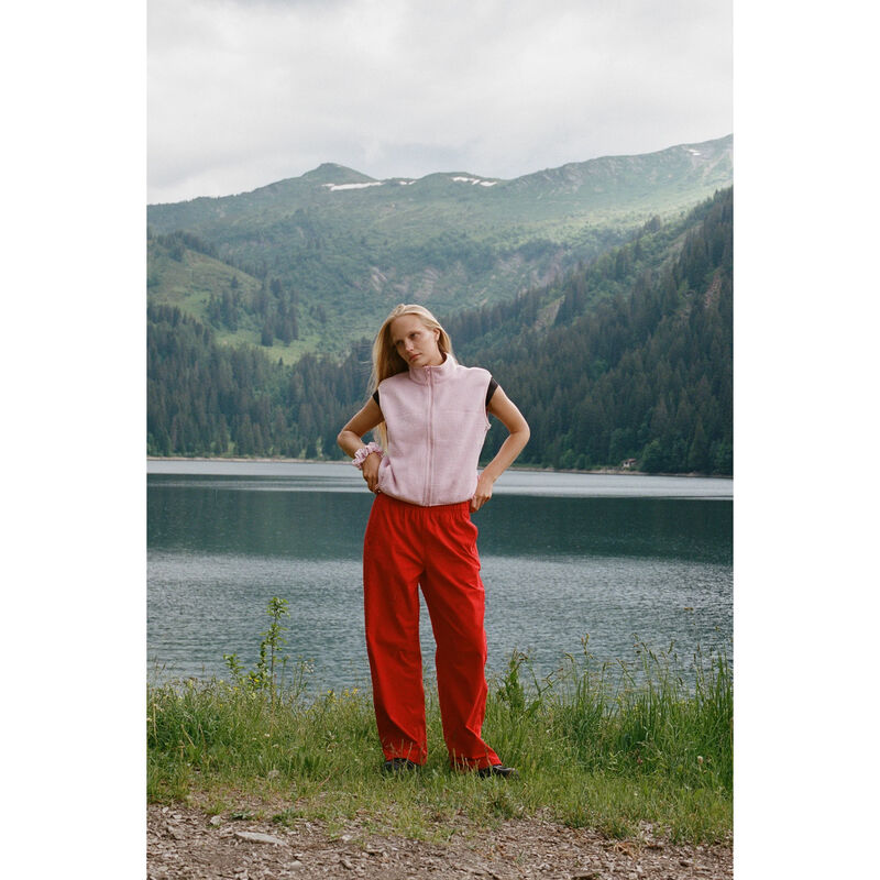 Halfdays Chapelle Fleece Vest Womens image number 5