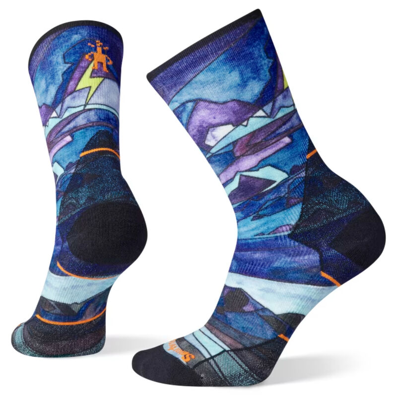 Smartwool Athlete Edition Run Mountain Print Crew Socks Womens image number 0