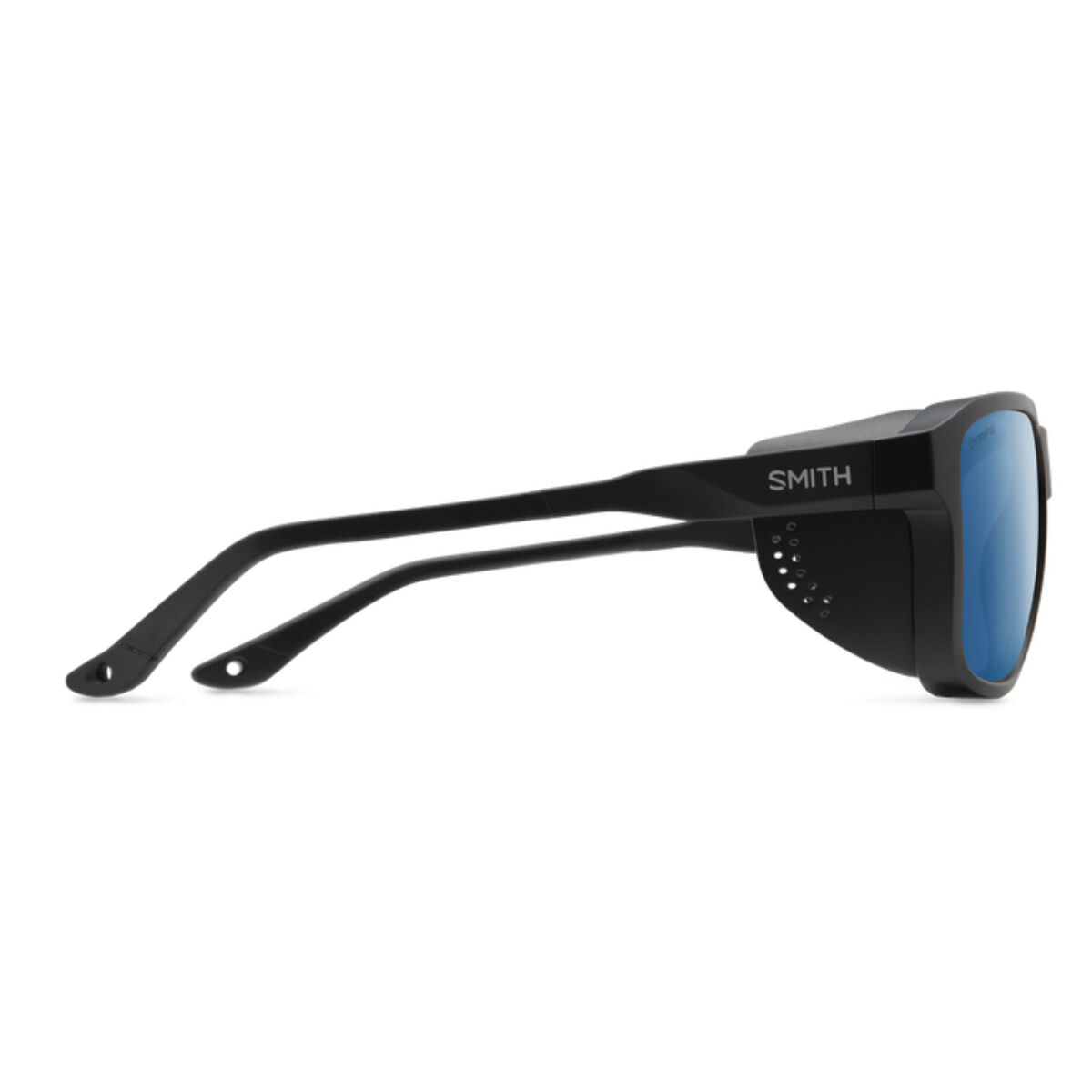 Smith Embark Sunglasses Matte Black + ChromaPop Polarized Blue