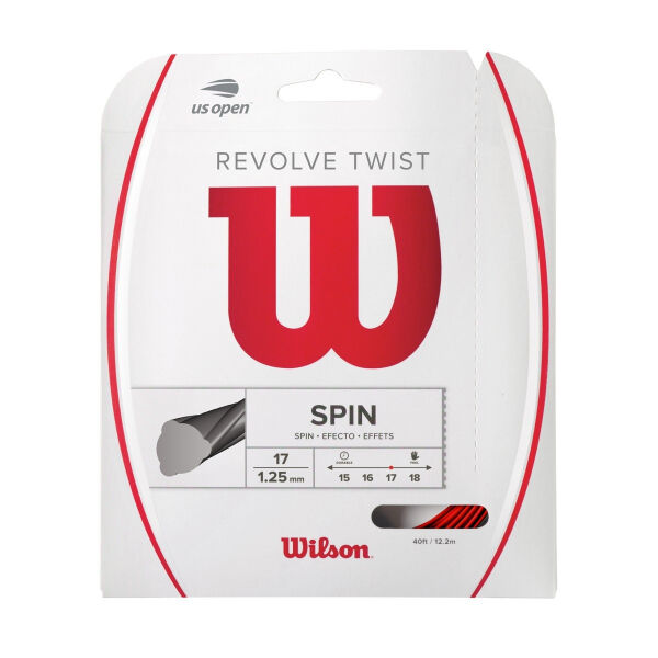 Wilson Revolve Twist Tennis String 17 Gauge Red