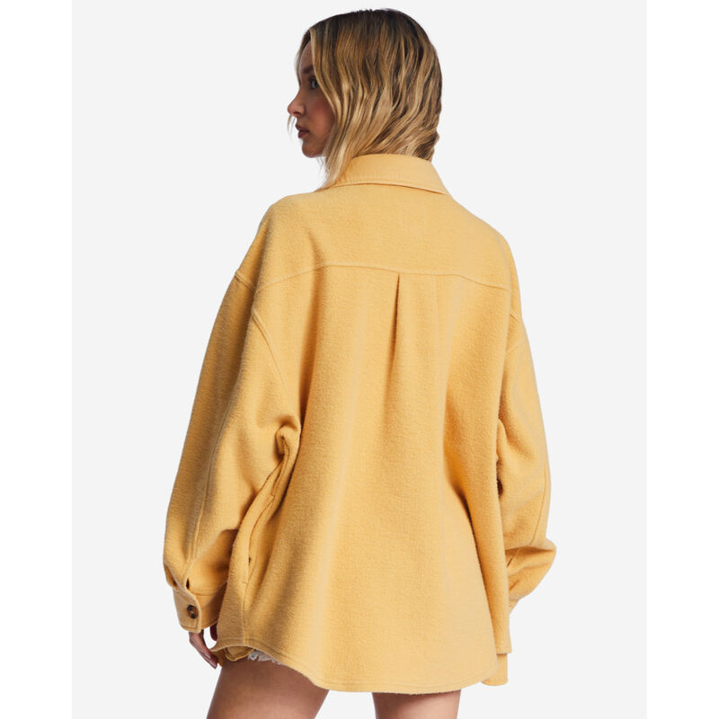 Billabong Anytime Shacket Oversized Button Through Jacket Womens image number 2