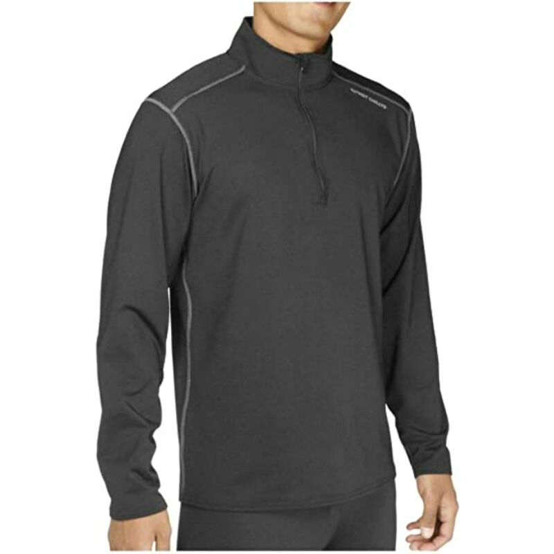 Hot Chillys Men's Micro-Elite Chamois Solid Zip-T Midweight Base Layer Mens image number 2