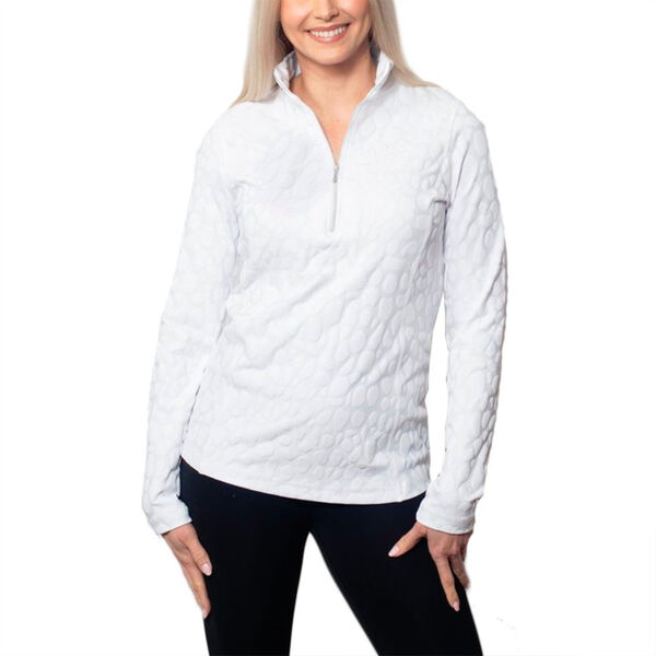 Sno Skins Pebble Sport Jacquard Zip Neck Womens