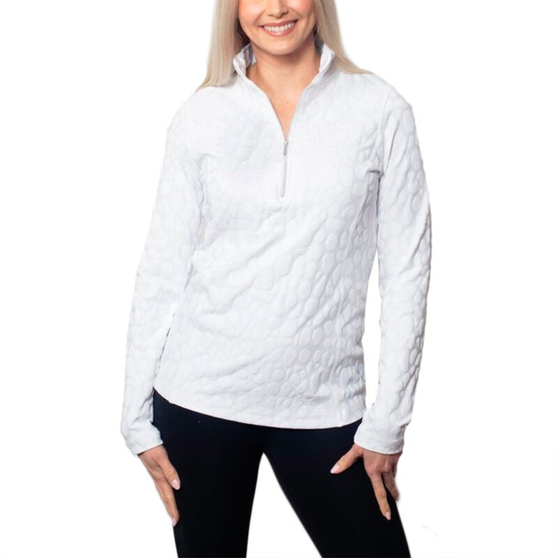 Sno Skins Pebble Sport Jacquard Zip Neck Womens image number 0