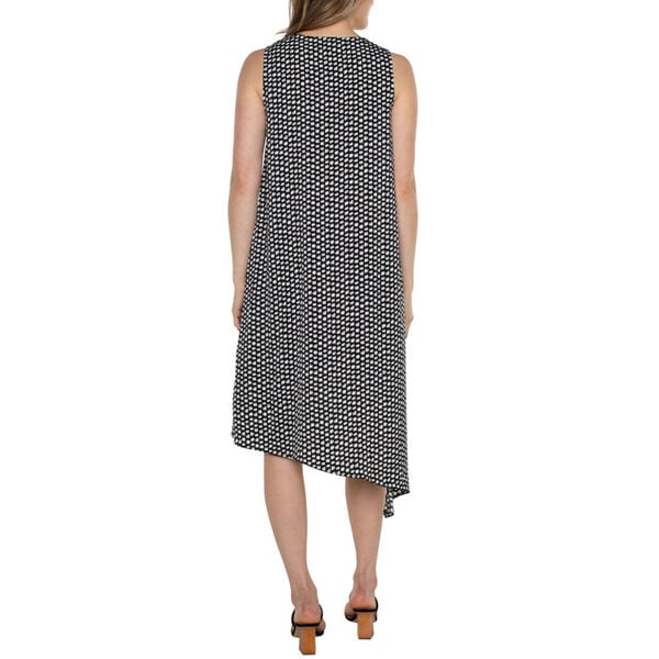 LiverPool Sleeveless Dress with Asymmetric Hem Womens