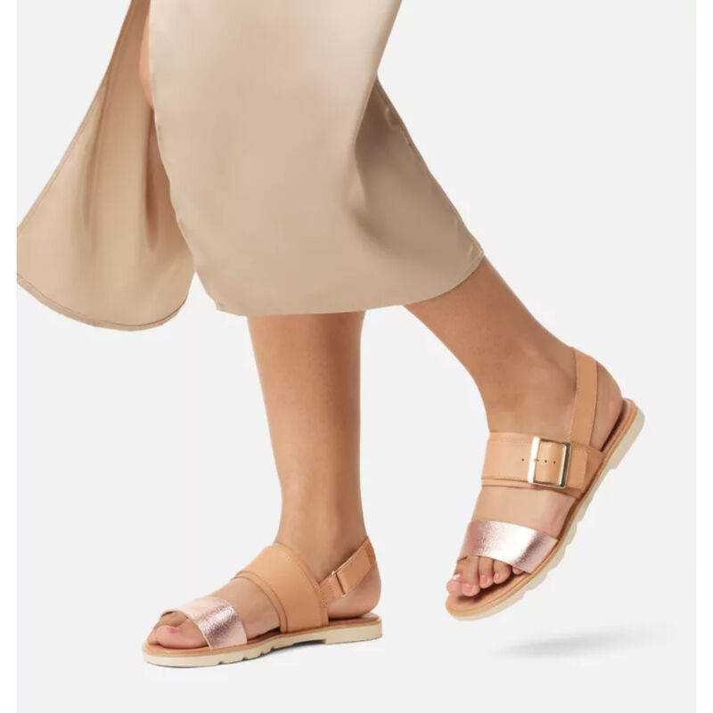 Sorel Ella III Slingback Flat Sandals Womens image number 6