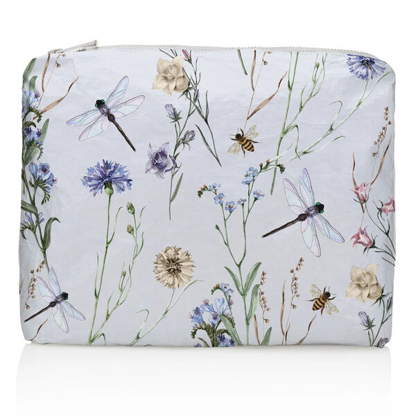 Hi Love Dragonflies & Bees Medium Zipper Pouch