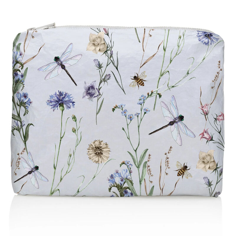 Hi Love Dragonflies & Bees Medium Zipper Pouch image number 0