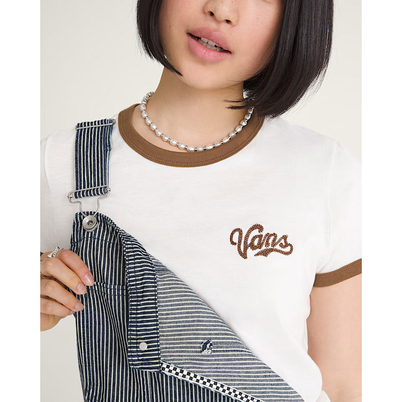 Vans Left Script Ringer T-Shirt Womens image number 4
