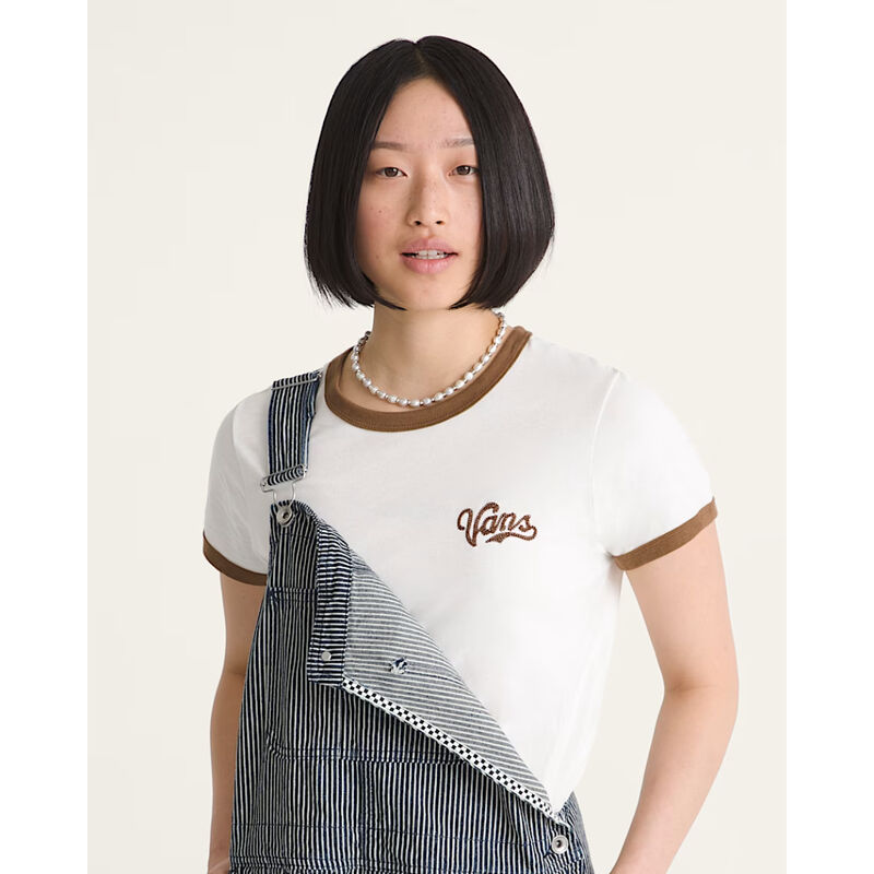 Vans Left Script Ringer T-Shirt Womens image number 2