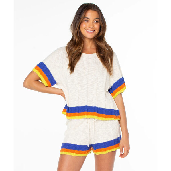 Roxy Cabana Club Tee Stripe Top Womens