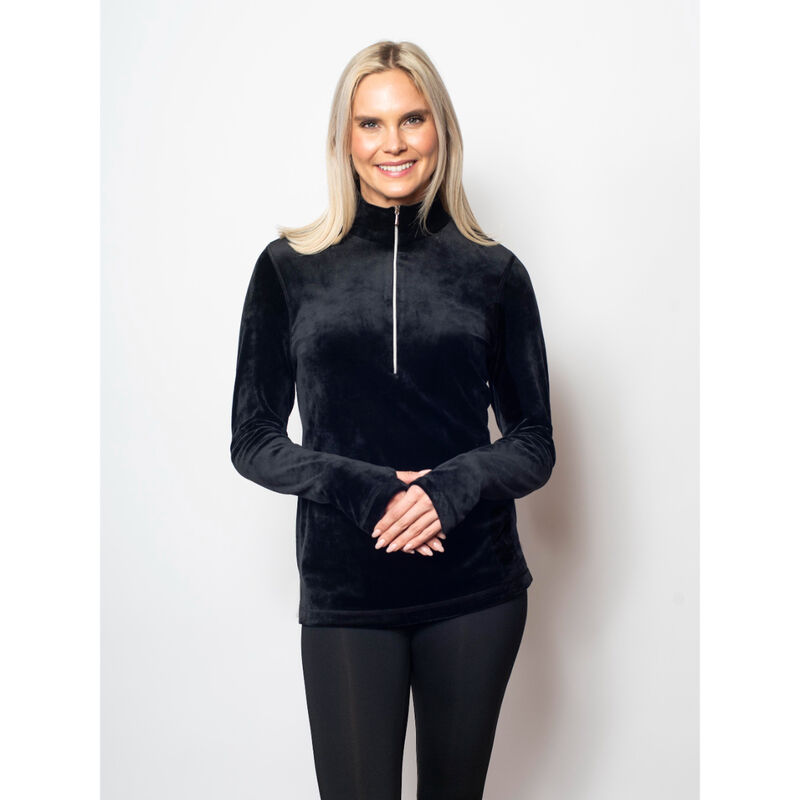 Sno Skins Plush Microfleece Zip Neck Womens image number 0