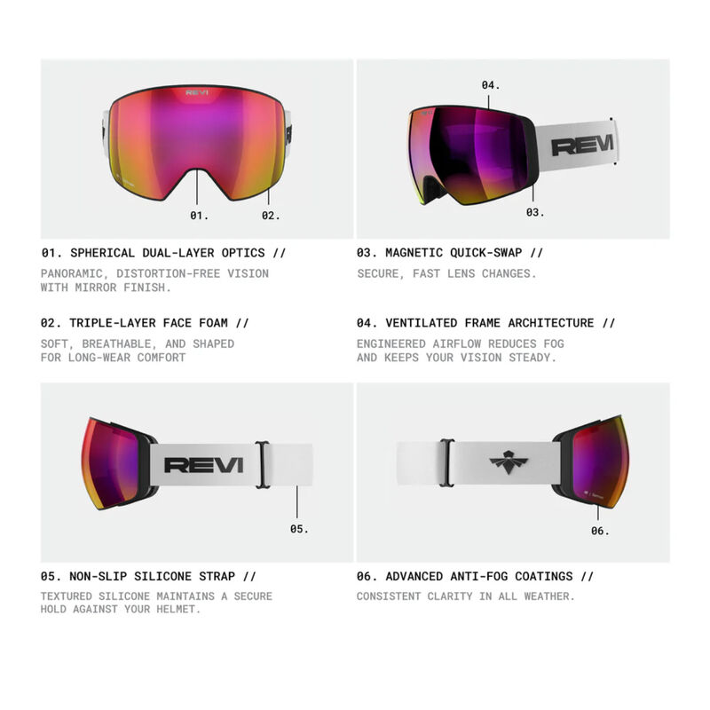 Revi The Catalyst Goggles + Rose/Gold Mirror Lens image number 4