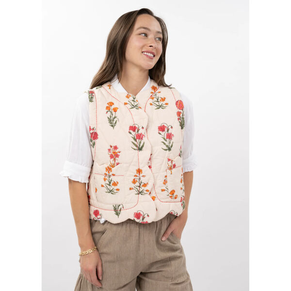 Ivy Jane Quilted Scallop Vest Womens