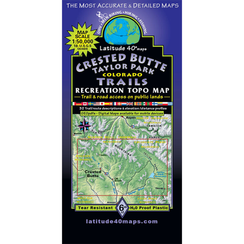 Latitude 40 Crested Butte - Taylor Park Trail Map image number 0