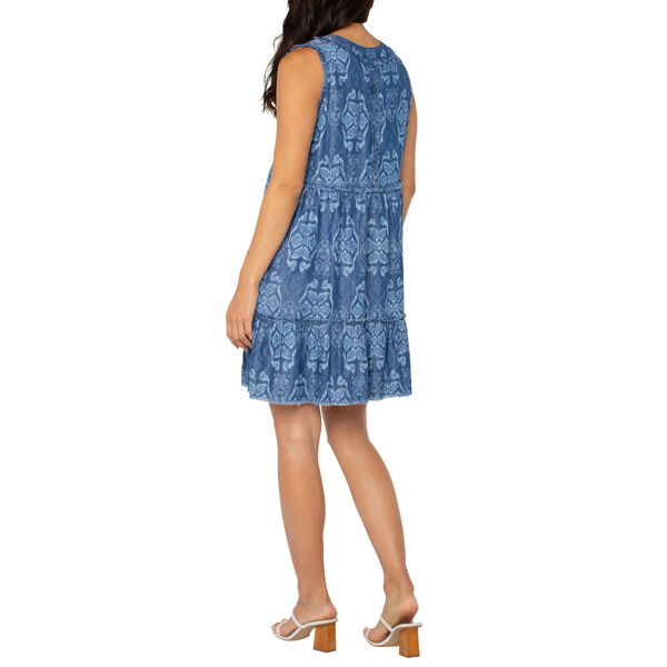 Liverpool Ruffle Fray Dress with Pockets Womens
