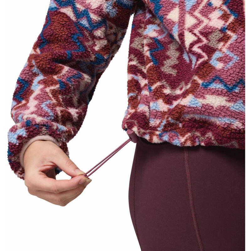 Columbia Helvetia II Printed Cropped Half Snap Fleece Pullover Womens image number 2