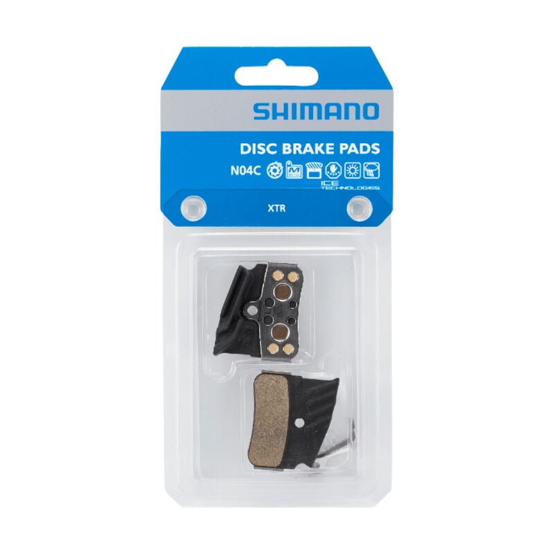 Shimano N04C Finned Metal Disc Brake Pad with Spring image number 0
