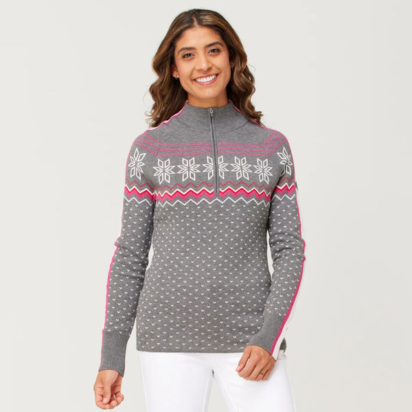 Krimson Klover Snowhut Zip Neck Sweater Womens