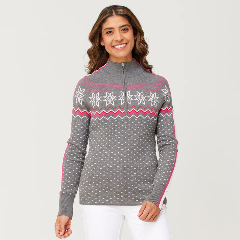 Krimson Klover Snowhut Zip Neck Sweater Womens image number 0