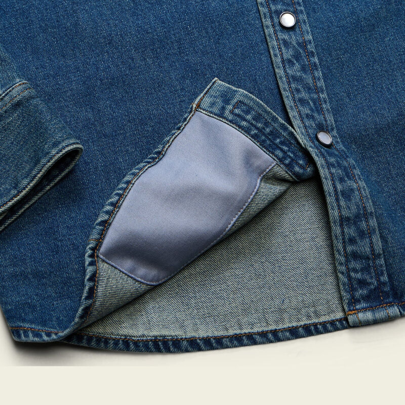 Howler Brothers Dust Up Denim Snapshirt Mens image number 5