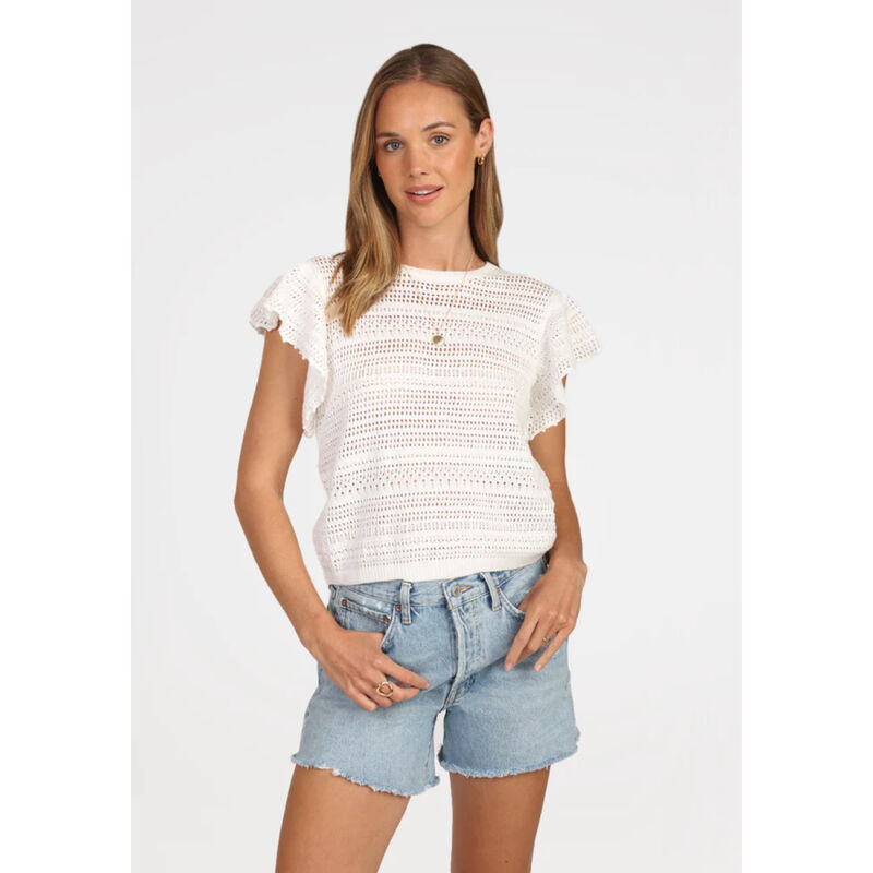 Dylan Chloe Crochet Knit Sweater Womens image number 0