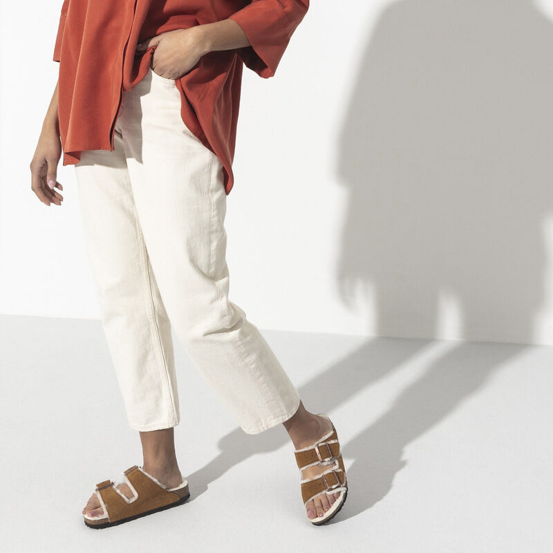Birkenstock Arizona Shearling Sandals Womens image number 1