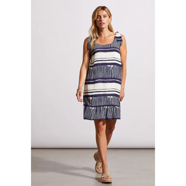 Tribal Sleeveless Dress With Shoulder Ties Womens