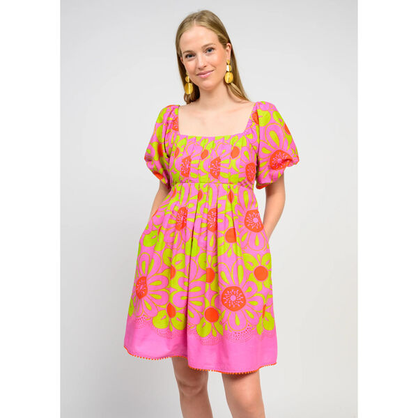 Uncle Frank Pop Flower Border Dress Womens