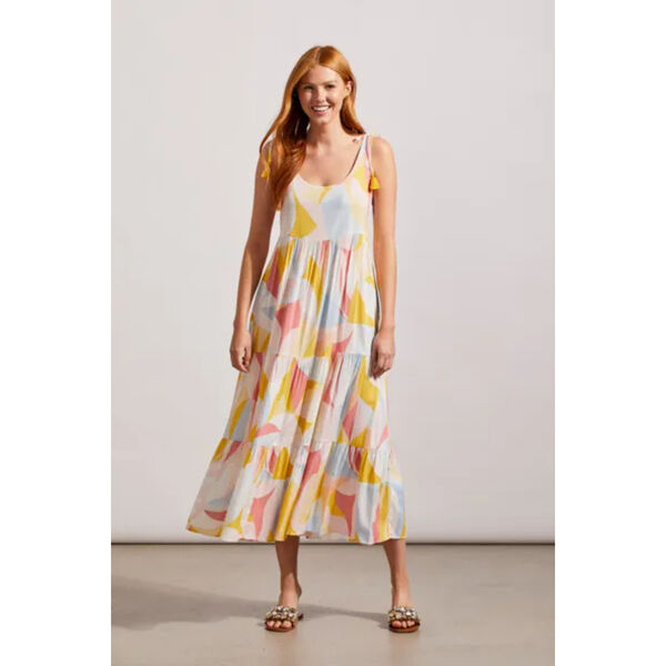 Tribal Tiered Tassel-Strap Maxi Dress Womans