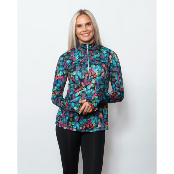 Sno Skins Micro Fiber Prints Zip Neck Womens