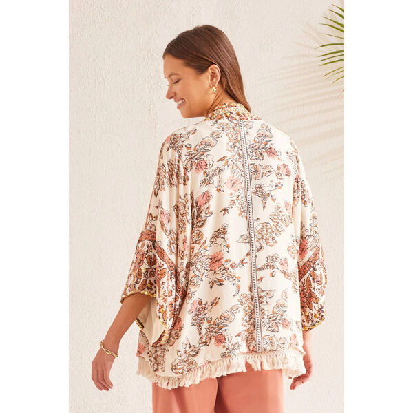 Tribal Embellished Kimono Womens