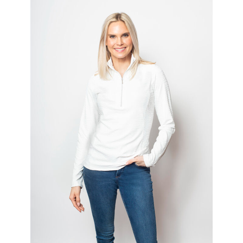 Sno Skins Wave Jacquard Zip Neck Womens image number 1