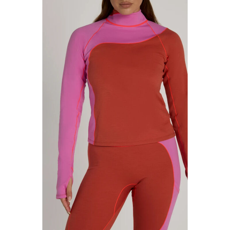 Seniq Wool Sculpt Merino Baselayer Mock Neck Top Womens image number 2