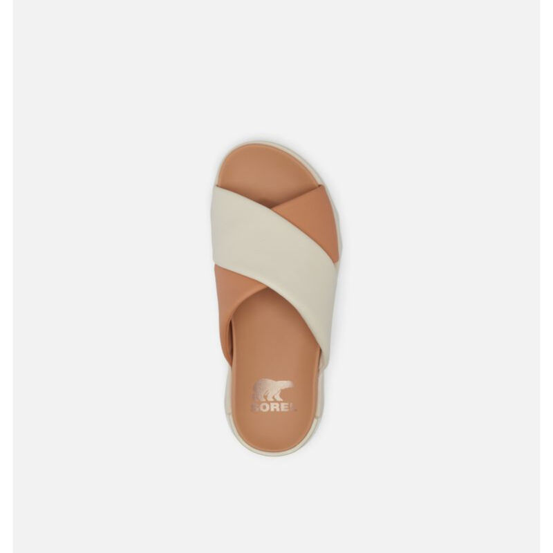 Sorel Vibe Crisscross Slide Flat Sandals Womens image number 4