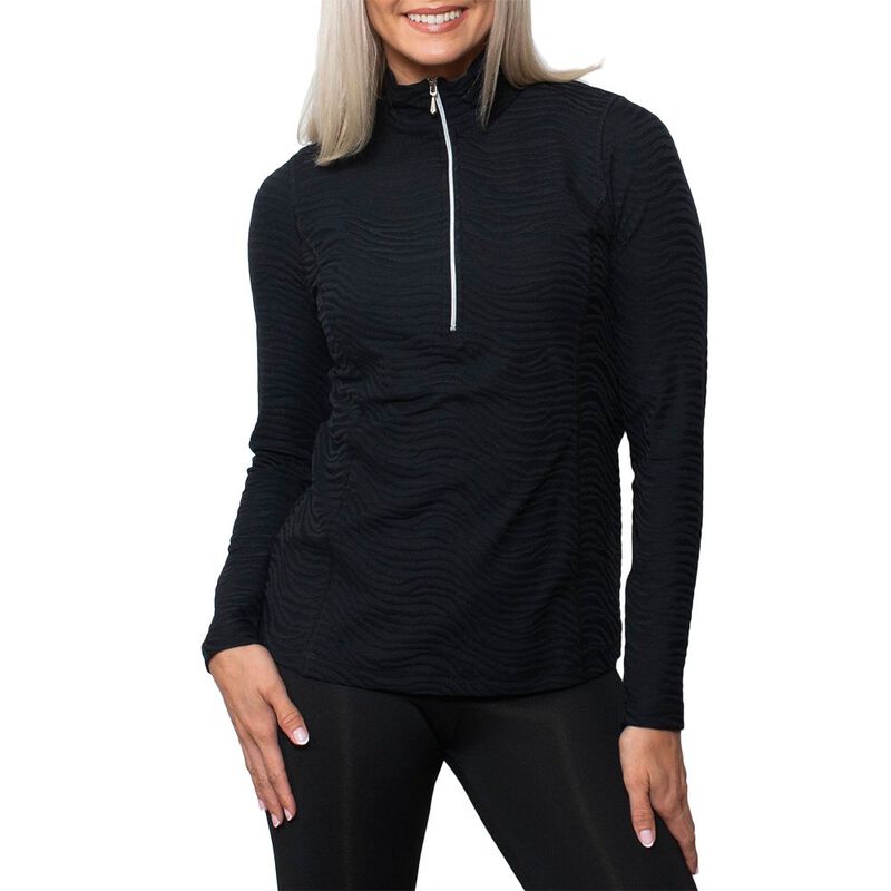 Sno Skins Wave Jacquard Zip Neck Womens image number 0